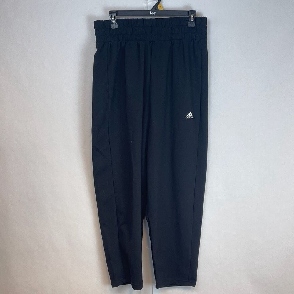 adidas Black Track Pants with Elastic Waist